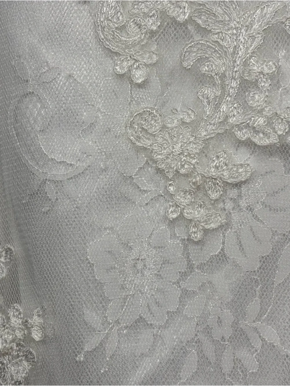 Alfred Angelo White Lace Backless Long Sleeve Bridal Wedding Gown 16 - Picture 10 of 15